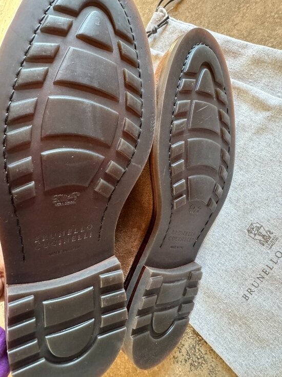 NEW Brunello Cucinelli Men\'s Suede Lug-Sole Derby Shoes = EU 44 / US 11 ($1,250) main image 6